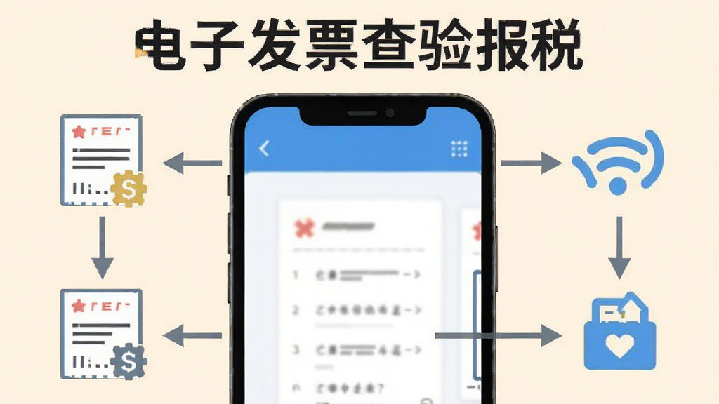 ���ӷ�Ʊ���鱨˰������������ͼ���������ֻ���ĻΪ���ģ���Χ���Ʒ�Ʊͼ�ꡢ�����ź�ͼ���뱣��ͼ�꣬�ü�ͷ����չʾ�������̣�����Ϊǳɫ�������а���