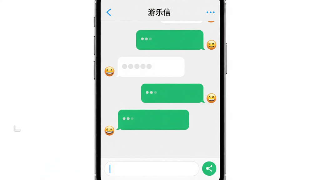 һ���ֻ���Ļ��д����Ļ������ʾ�������š����촰�ڣ�����������ɫ�Ͱ�ɫ�ĶԻ����ݣ������Ա���Ц������ͼ�꣬�ֻ��·��������ͷ��Ͱ�ť������Ϊ����ɫ��������ü��Ĳ�Ʒչʾ��񣬲���Ϊ�ֻ�������У�ϸ������������΢��Ӱ�����ʸ��壬����ɾ��޶���Ԫ��
