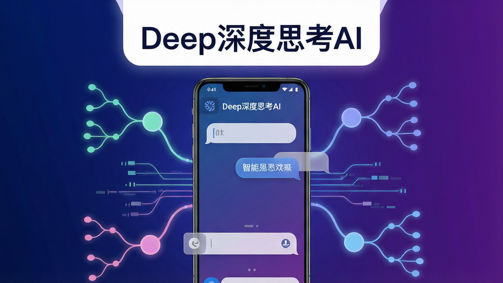 �����������һ����׿�ֻ����ֻ���Ļ��ʾ��Deep���˼��AI��Ӧ�������棬�������жԻ�����������ܻش����ݣ��ֻ���Χ���Ʒ����˼ά��ͼ�ڵ�����������������Ϊ��������ɫ�Ľ���Ƽ��磬���ּ����У��Ű��Ϸ����׷��������������֡�Deep���˼��AI�������Ϊ�ִ���ƽ�Ƽ��У�ϸ�ڰ�����͵��޺��Ч���͸����Ƭ�����ʸ��壬�ɾ����޶���Ԫ��