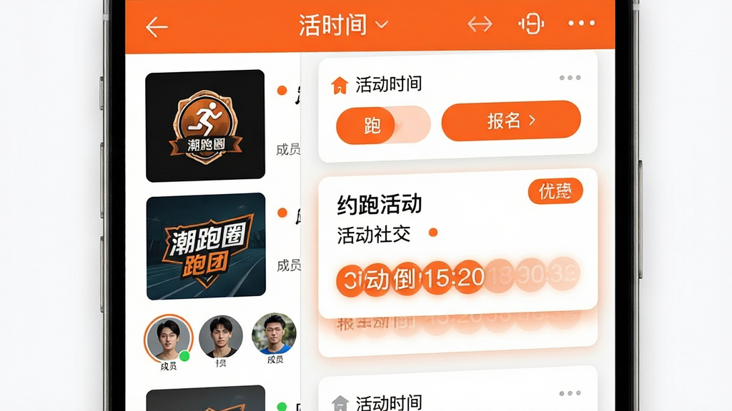 ��������Ϊ������Ȧ�������罻���棬�ֻ���Ļ��ʾ�����б���Լ�ܻ��Ƭ�����ֲ������ҷ��������Ϊ���ŷ���ͼ���Աͷ���Ҳ�Ϊ�ʱ���뱨����ť���Ű����룬�Ӿ����ļ����ڻ��Ƭ�ϣ����Ϊ�����˶��罻�磬��ɫ��Ϊ���������ɫ��ϸ�ڰ������Ż��¡���Ա����״̬�㡢�����ʱ��ǩ�����ʸ��塢�ɾ����޶���Ԫ�ء�