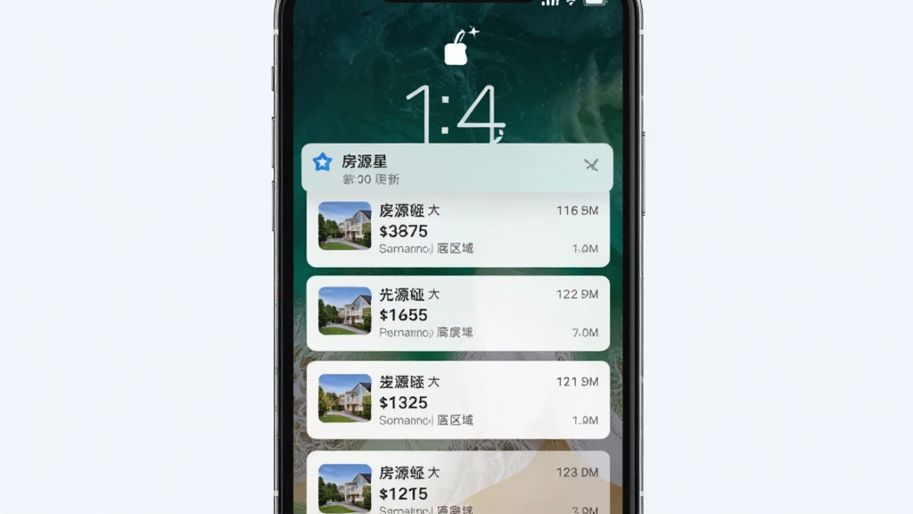 手机屏幕中展示