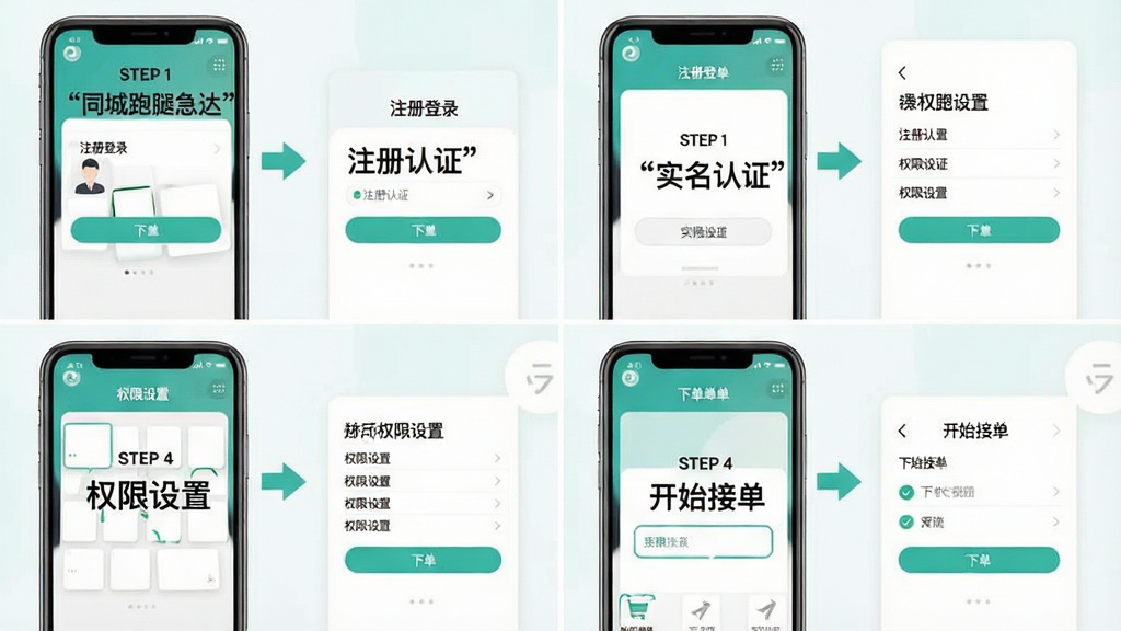 һ��չʾͬ�����ȼ������ֲ������̵Ĳ���ͼ����������Ϊ�ֻ���Ļ����ʾע���¼��ʵ����֤��Ȩ�����á��µ��ӵ��ĸ�����Ľ����ͼ������Ϊ�Ĺ������У����Ϊ���±�ƽ����ϸ�ڰ���������š���ͷ����������Ԫ�أ����ʸɾ����޶���Ԫ�أ�ͼƬ������ʹ�����ű�ע��ͬ�����ȼ����ע����֤����Ȩ�����á�����ʼ�ӵ���