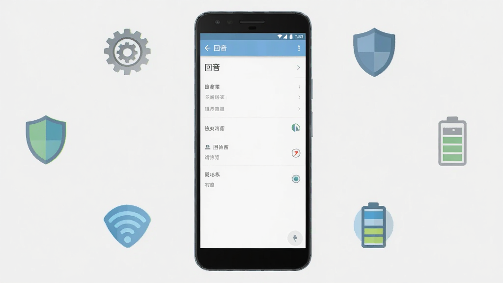 ����չʾһ����׿�ֻ���Ļ����ʾ�����������ý��棬�Ա��г��֡����ơ���ء�WiFi��ͼ�껷�ƣ�����Ϊǳ��ɫ���������ֻ�Ϊ���ģ�ͼ����ȷֲ�������ƽ����ϸ�����������ʸ��壬�ɾ��޶���Ԫ�ء�