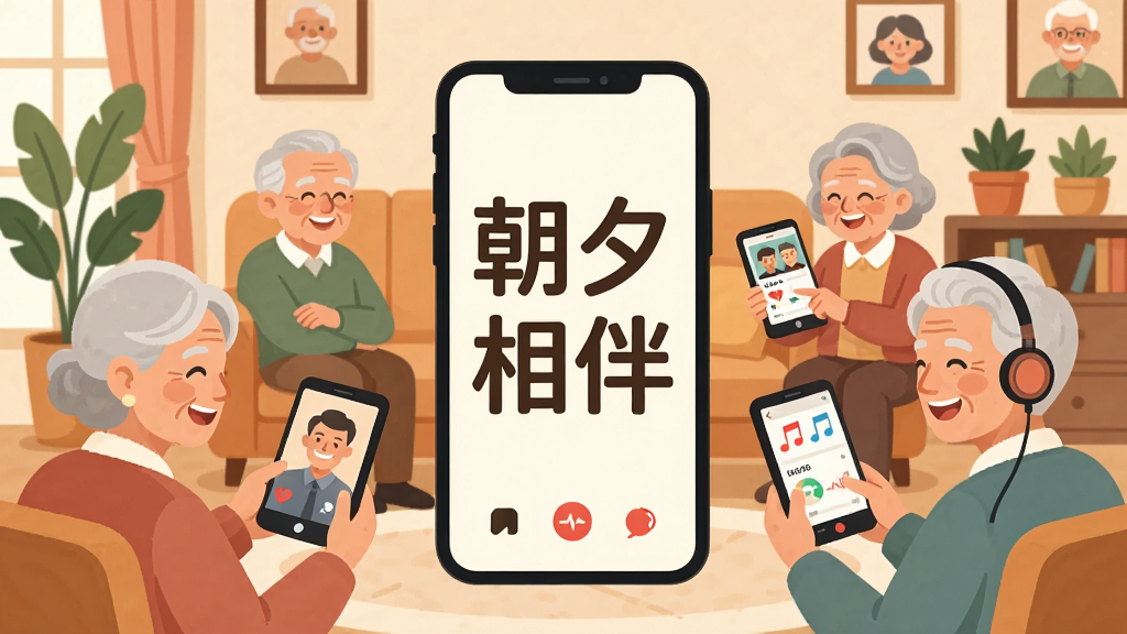 һ����ܰ�Ĳ廭������������һ������Ļ�����ֻ�����Ļ����ʾ�š���Ϧ��顱�ĸ����֣��ֻ���Χ�����ż�λЦ������������ˣ���������ʹ���ֻ�������Ƶͨ�����鿴�������ݺ��������֡�������ůɫ���ļ�ͥ������������ɳ������ֲ�����������Ϊ��ƽ����ܰ�廭�磬ɫ�������ů��ϸ�ڷḻ�����ʸ��壬�ɾ��޶���Ԫ�ء�