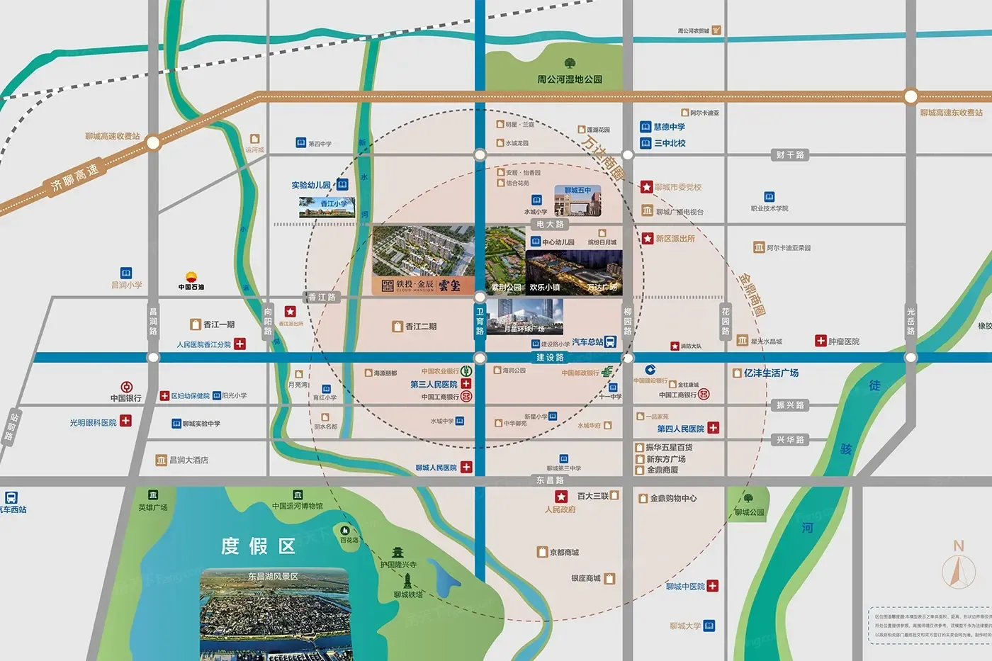 德宁家园周边学校超市地铁公交配套图