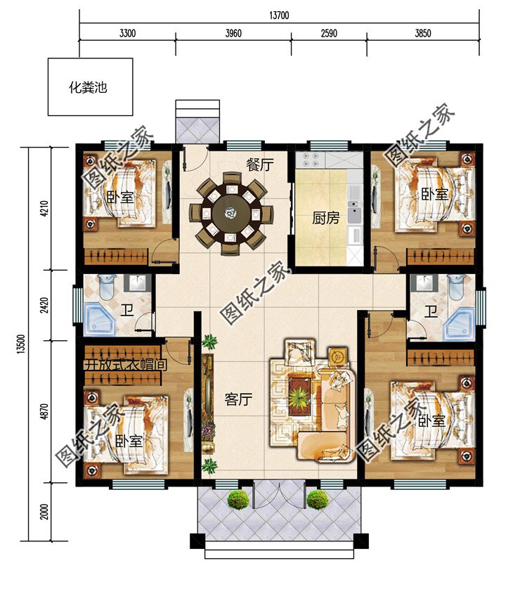 德宁家园户型图和三房四房布局展示