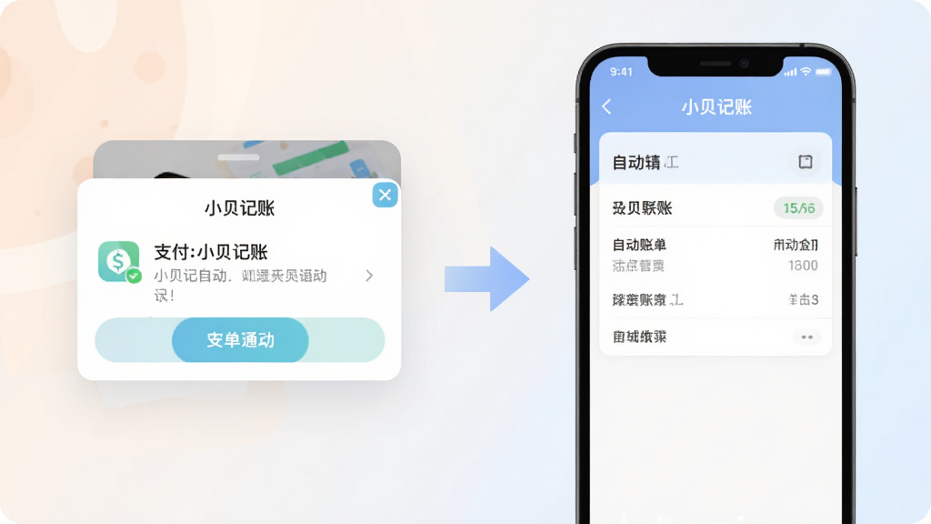 һ��չʾС�������Զ����˹��ܵĲ廭�����������֧���ɹ���֪ͨ�������Ҳ����ֻ���Ļ�Զ������˵���¼�Ľ��棬�м��ü�ͷ���ӣ�����ƽ���Ƽ��У�ɫ����ͣ����ʸɾ������ֱ�ע��С�����ˡ�