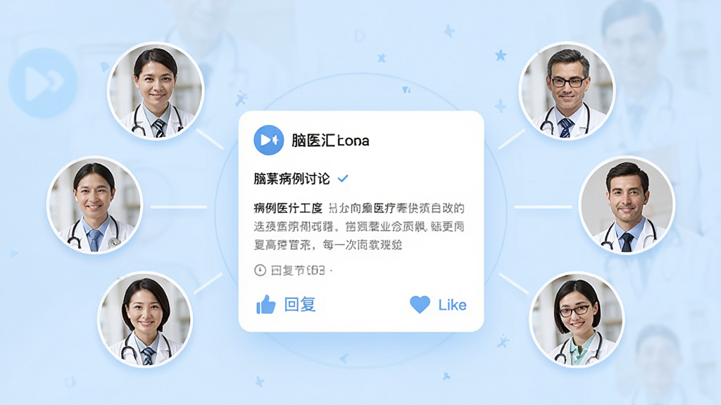 ����չʾ��ҽ��Ӧ���������棬��λҽ��ͷ��Χ��һ�������������������·��лظ������ͼ�꣬����Ϊ��͵�ǳ��ɫ���䣬���ֳʷ���״Χ�����ģ����Ϊ�罻ҽ��������ϸ�����������ʸ��壬�ɾ����޶���Ԫ�ء�