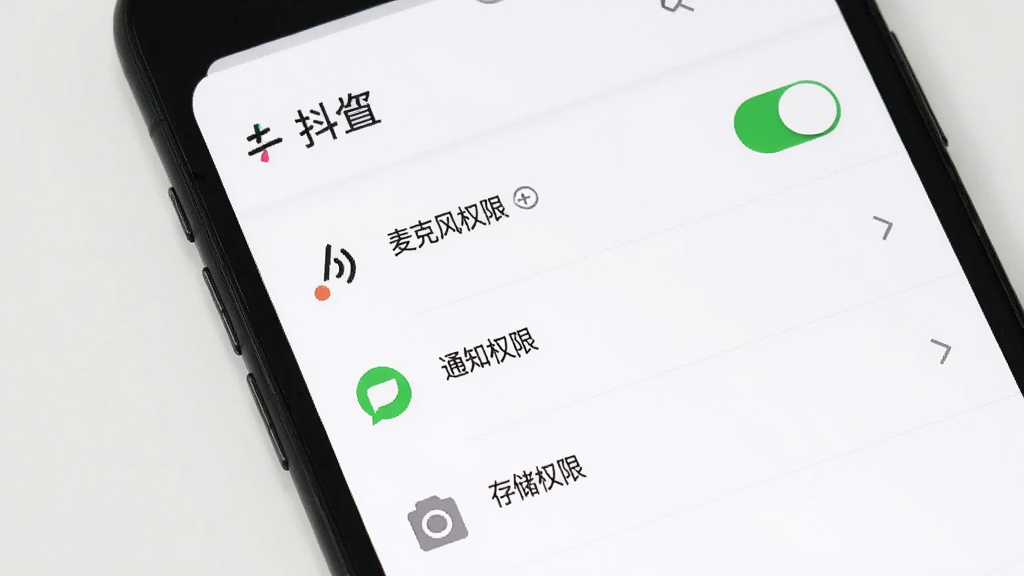 ����Ϊһ���ֻ�չʾ�����㡱APP�����ý��棬������˷�Ȩ�޿��ء�֪ͨȨ�޺ʹ洢Ȩ��ѡ�����Ϊ��ɫ������Ϊ�б�ʽ�����Ϊ���ʵ�ã�ϸ�ڰ������ذ�ť��ͼ�꣬���������ɾ����޶���Ԫ�ء�