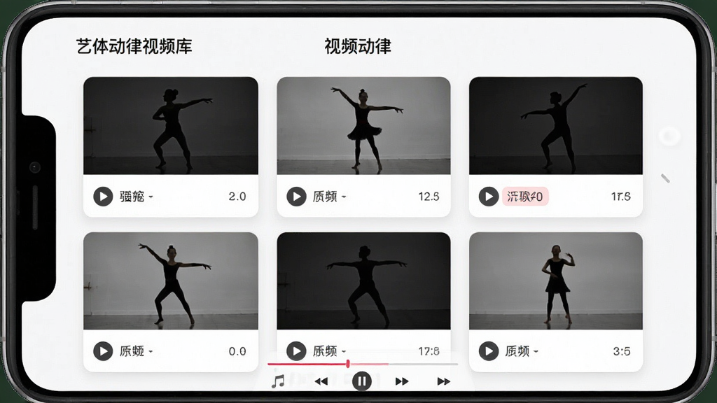 һ��չʾ�����嶯�ɡ���Ƶ������ͼƬ������Ϊ�ֻ���Ļ�������Ŷ���赸ʾ����Ƶ����ͼ������ͼ������������ļ�Ӱ����Ļ�·������ֲ�����������Ϊ����״���У����Ϊ��ˬ��Ƭʽ��ƣ�ϸ���в��Ű�ť��ʱ����ǩ�������������ɾ����޶���Ԫ��
