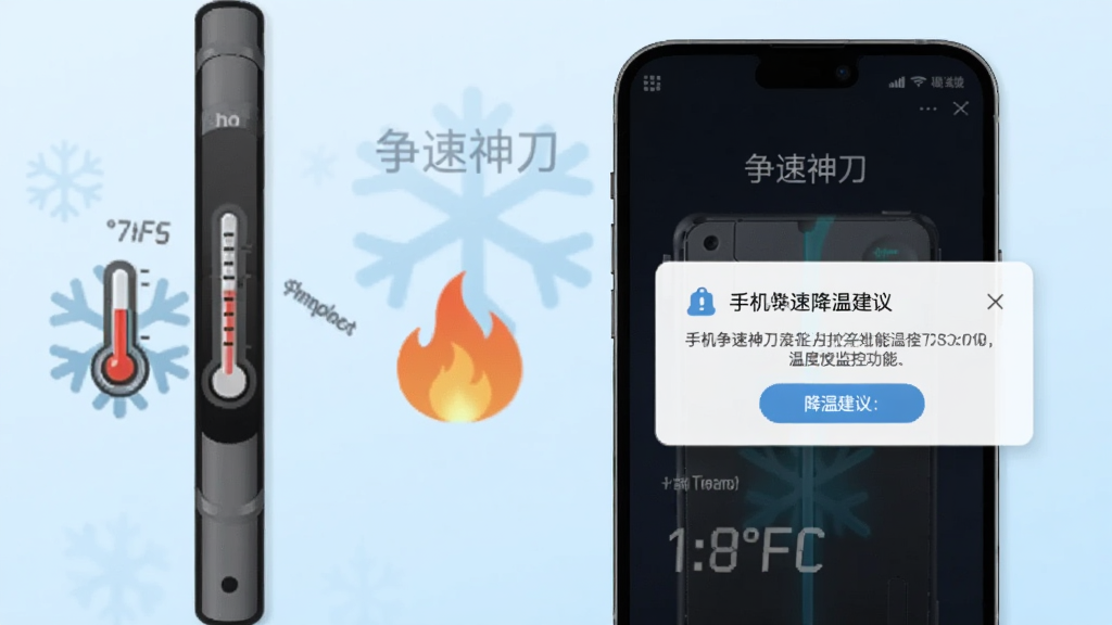 �ֻ��������¶ȼ�ع��ܽ��棬������һ���ֻ������ʾ�¶ȼ�ͼ�����¶���ֵ���Ա���ѩ�������ĶԱ�ͼ�꣬�ֻ��������������ڵ������½�����ʾ�򣬱���Ϊ������ǳ��ɫ��������Լֱ��