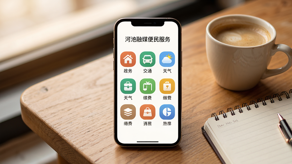 �ӳ���ý�������ҳ���ֻ����棬��Ļ��ʾ�Ź������ͼ�꣬�������񡢽�ͨ���������ɷѵȣ�ÿ��ͼ����ƾ����б�ʶ�ȣ��ֻ�������ľ�������ϣ��Ա���һ�����ȺͱʼǱ��������������ů�����־��У����ʸ��壬�ɾ��޶���Ԫ��