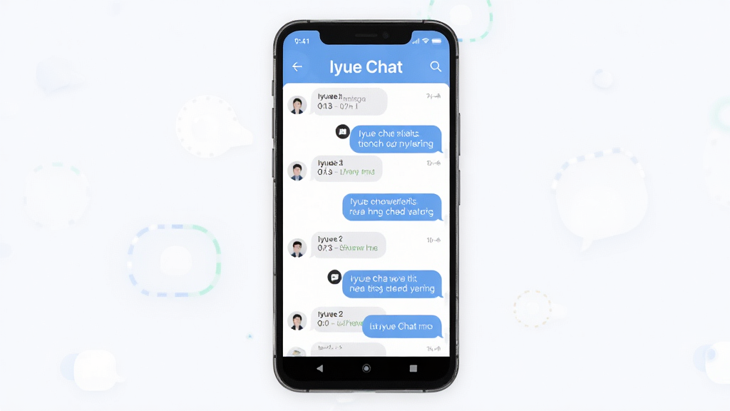 һ��չʾ Iyue Chat �ֻ�Ӧ���������ͼƬ������Ϊһ��������õİ�׿�ֻ�����Ļ����ʾ Iyue Chat �������б����棬������ Iyue Chat ���ֱ�ʶ�����ּ�࣬�����б��������У��Ű���þ��й�ͼ�����Ϊ�ִ���ƽ���Ƽ��磬ϸ�ڰ�����͵�������ɫ��Բ���������ݡ����������ֱ�ǩ�����ʸ��壬�ɾ����޶���Ԫ��