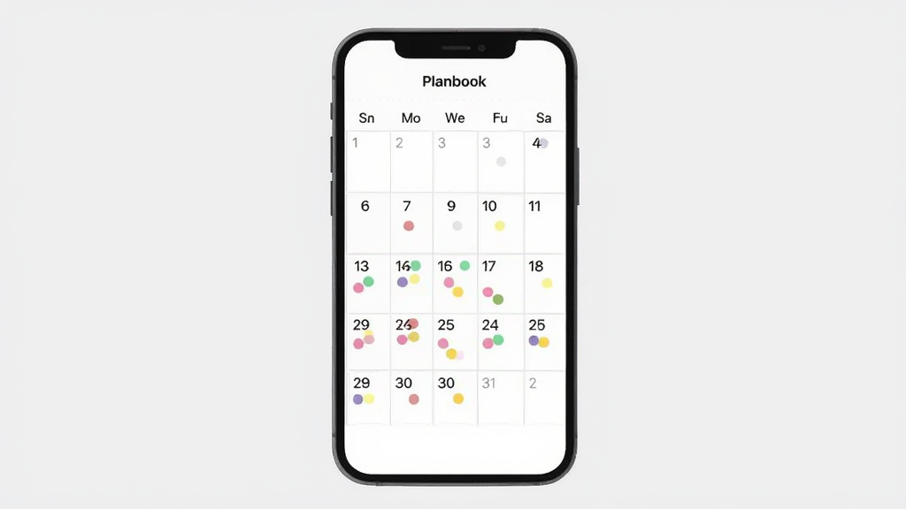 һ��չʾPlanbook������ͼ���ֻ�����ͼ����������һ���·ݵ��������񣬲��������·��в�ɫԲ���ǣ�������