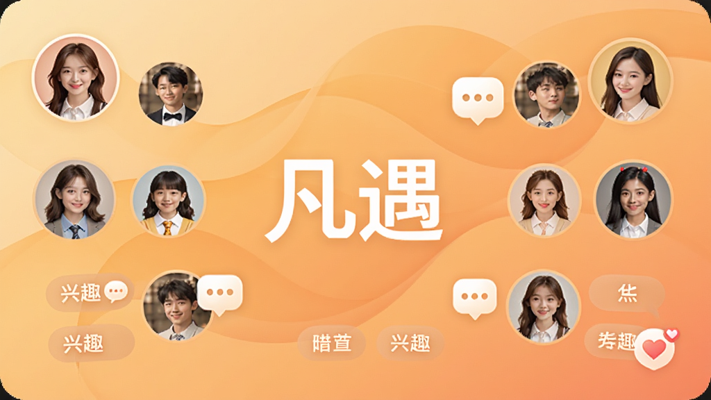 ����APP������չʾ������ΪƷ��Logo����������������Χ�����û�ͷ��Ƭ����Ȥ��ǩ������Ϊ��ͽ���ůɫ��������ͻ�������־��жԳƣ������ܰ�ִ���ϸ�ڰ�����Ϣ����������ͼ�꣬���������ɾ����޶���Ԫ��