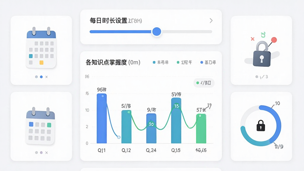 ��ͯ������ɼҳ��ܿؽ��棬��������Ϊѧϰ����ͼ����������״ͼ��ʾ��֪ʶ�����նȣ��Ϸ���ÿ��ʱ�����û��飬����Ϊ��Ƭʽ�Ű棬���Ϊ��Լ����ϸ�ڰ�����������ͼ�ꡢ���Ȼ������ʸ��壬�ɾ����޶���Ԫ��