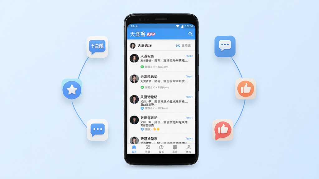 һ��չʾ���Ŀ�APP���Ľ�����ֻ�Ӧ��չʾͼ�������������һ����׿�ֻ����ֻ���Ļ����ʾ���Ŀ�APP����̳��ҳ�����������б��͵ײ����������ֻ���Χ���Ƽ���������Сͼ��������������ۡ����޹��ܣ�����Ϊ�ɾ���ǳ��ɫ���䣬������ִ����Ű���жԳƣ�ϸ�����������ʸ��壬�ɾ����޶���Ԫ��
