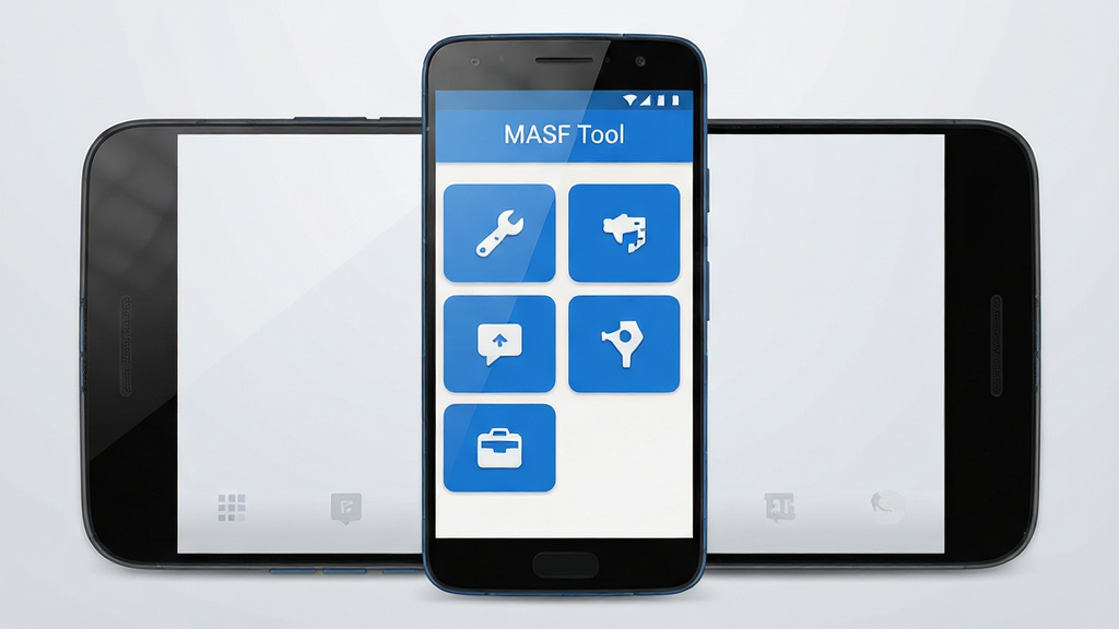 һ����׿�ֻ���������չʾ����Ļ������ʾ��ɫ��������Ӧ�ý��棬��������Ϊ��MASF Tool�����·����ж�����ܿ�Ƭͼ�꣬����Ϊ�ɾ���ǳ�ҽ������棬���岼�־��жԳƣ����Ϊ�ִ��Ƽ���Լ�磬ϸ������Ļ����΢�����ʸУ�ͼ���Ե���������ʸ��壬�ɾ����޶���Ԫ��