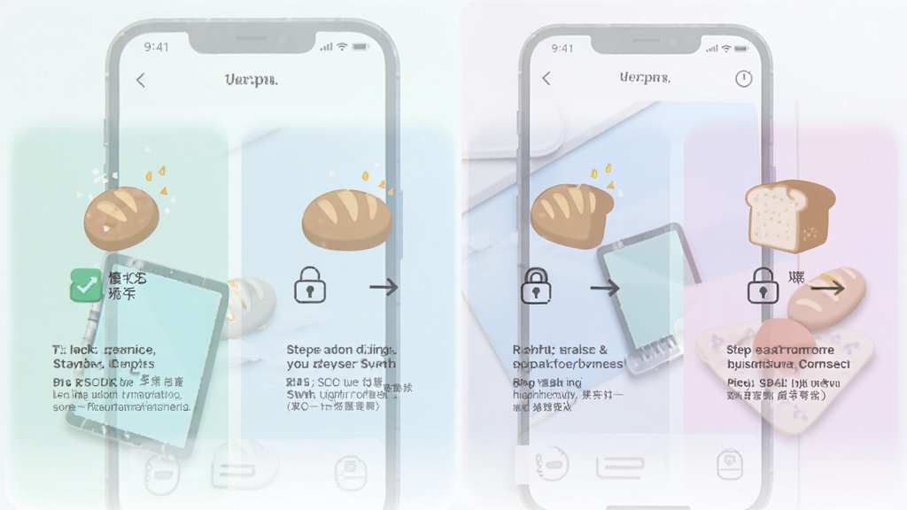 面包应用隐藏新手操作流程图,画面以手机屏幕形式展示从下载安装到成功隐藏应用的四个步骤,每一步骤配有简洁图标和文字说明,整体风格扁平化设计,色彩柔和,画质清晰