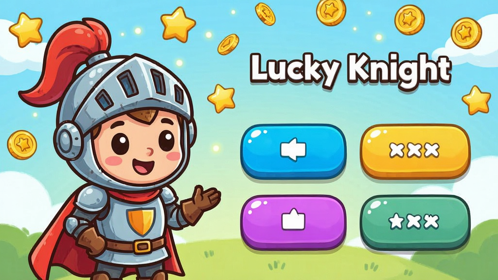 Lucky Knight�������չʾ��������һλ�ɰ��Ŀ�ͨ��ʿվ����࣬�Ҳ����ĸ���ɫ��ѡ�ť����Ŀ���������ɼ������������Ǻͽ��Ʈ����Ч����������Ȥ�����ʸɾ�����