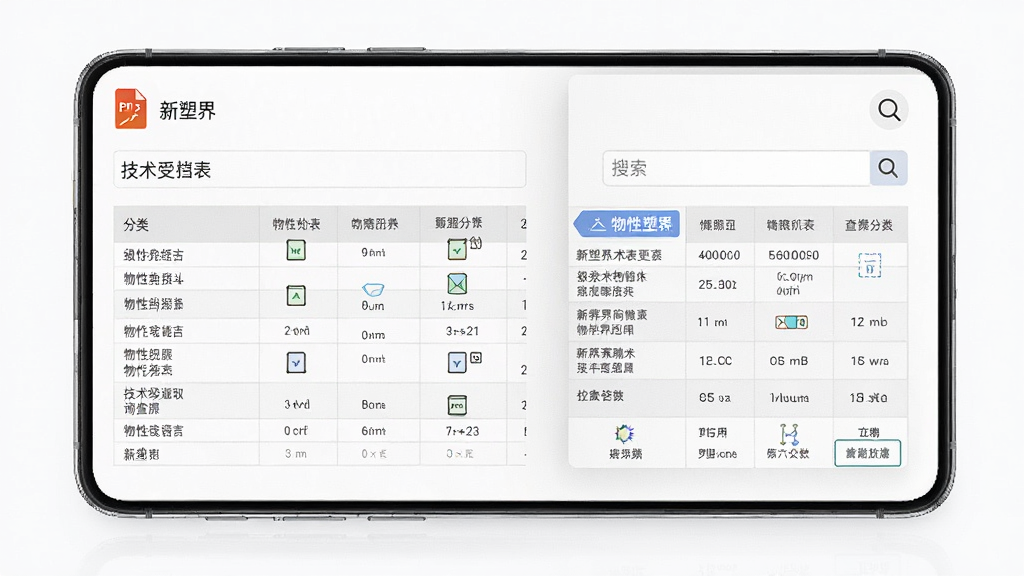 һ�š����ܽ硱�����ĵ���ѯ�����ʾ��ͼ������Ϊ�ֻ���Ļ��չʾ���Ա������������򣬲���Ϊ�����ұ������Ϊ��Լ�ĵ��磬ϸ�ڰ���PDFͼ�ꡢ�Ŵ�ͼ�ꡢ�����ǩ������Ϊ���壬����ɾ����޶���Ԫ��