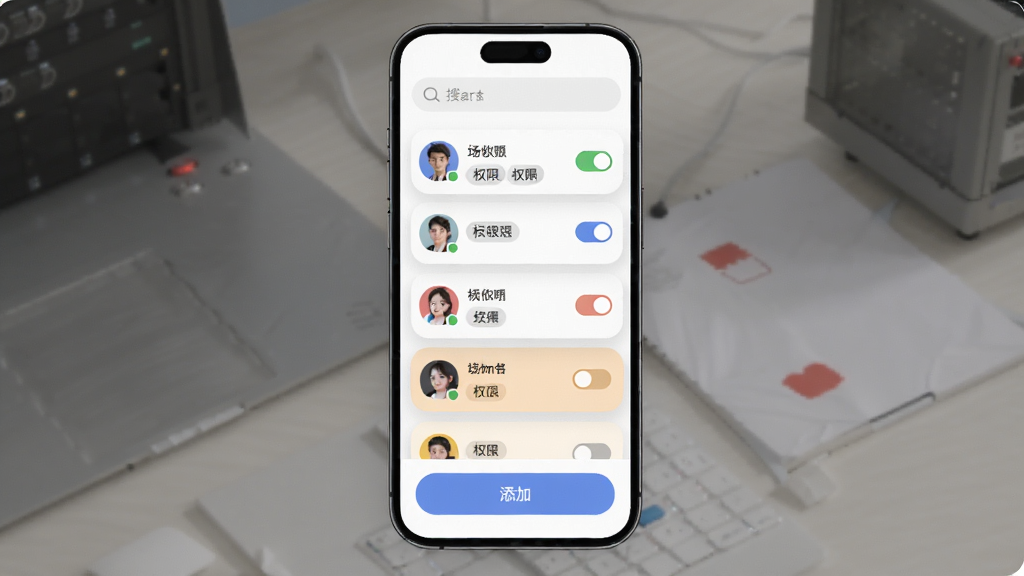 ��վ�����ɫȨ�޹������棬����Ϊ�ֻ���Ļչʾ��ɫ�б�������Ϊ������������в���ɫ��Ƭ�ӵײ����Ӱ�ť���Ű�Ϊ��Ƭʽ�������У����Ϊ���Բ���ִ��磬ϸ�ڰ�����ɫͷ��Ȩ�ޱ�ǩ�����ذ�ť��ɫ�����֣����ʸ��壬�ɾ����޶���Ԫ��