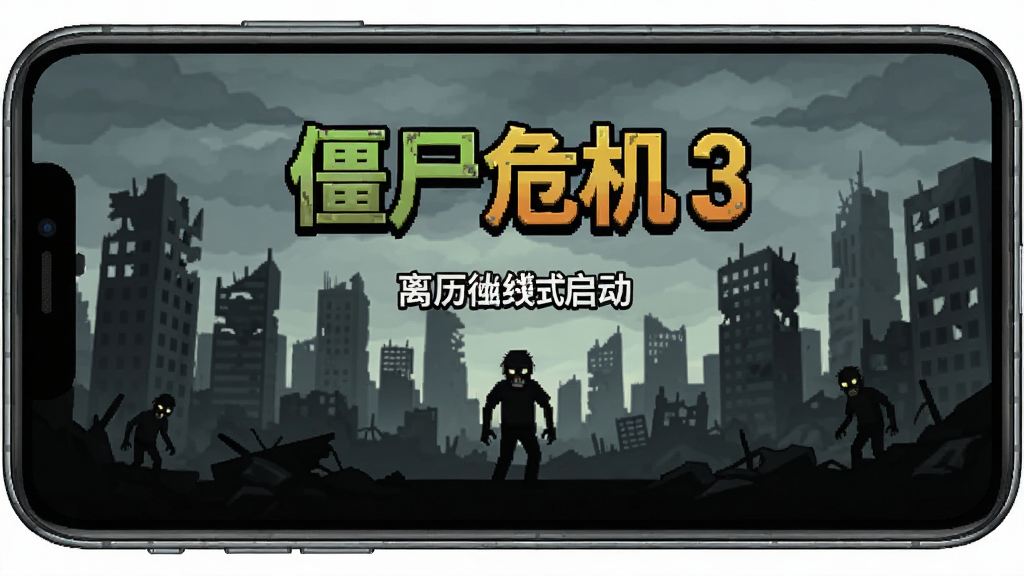 ��ʬΣ��3����ģʽ�������棬�ֻ���Ļ��ʾ��Ϸ���ؽ��棬����Ϊĩ�ճ��м�Ӱ����������沼�֣����廭��