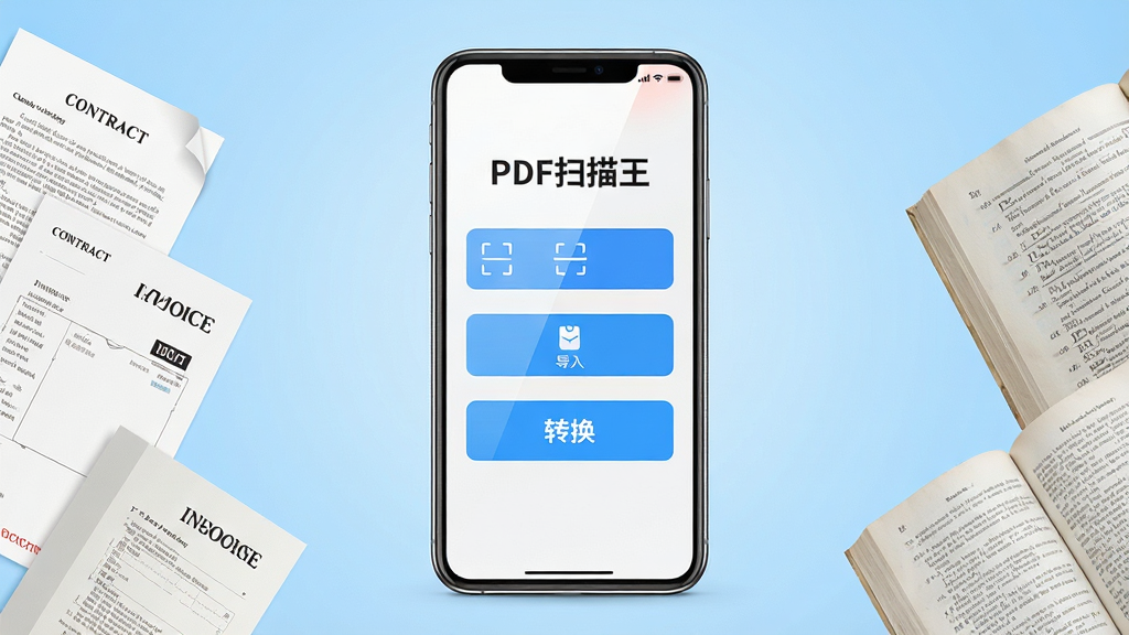 一张横向构图的产品主视觉图,画面中央放置一部智能手机,手机屏幕上显示