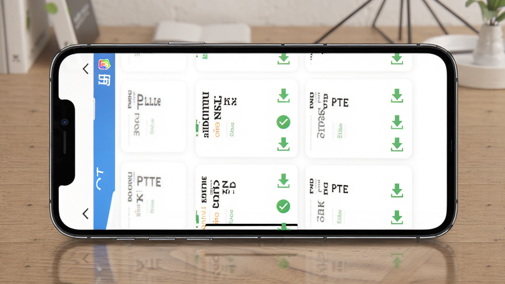 PTE����APP����ѧϰģʽչʾͼ������Ϊһ���ֻ������ľ�������ϣ���Ļ��ʾ�ʿ����ع������棬�б����ж���ʿ������������ɵĶԹ�ͼ�꣬�����Ǽ�Լ�������������Ϊдʵ��Ʒչʾͼ��ϸ�ڰ����ֻ��߿���������������ʸ���ɾ����޶���Ԫ��