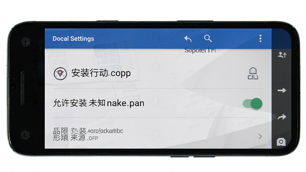 �����ж�APP�ڰ�׿�ֻ��ϵİ�װȨ�����ý��棬����Ϊ�ֻ���Ļ��ʾ��ȫ���ò˵�������Ϊ�б�ʽѡ����Ϊԭ����׿UI��ϸ��ͻ����������װδ֪��ԴӦ�á����أ����ʸ��壬�ɾ��޶���Ԫ��