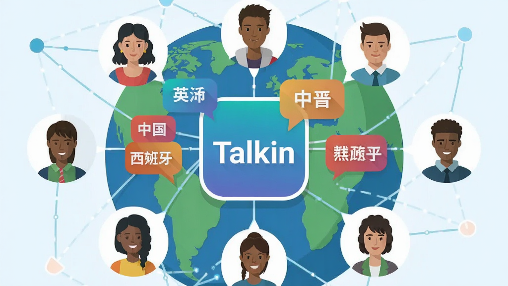 һ��չʾȫ�������罻����Ĳ廭������������TalkinӦ��ͼ�������������ݶԻ�����Χ���Ʋ�ͬ��ɫ������ͷ�񣬱���Ϊ�������������������ֲ������ķ���״�Ű棬���Ϊ�ִ���ƽ���Ƽ��磬ϸ�ڰ������Ա�ǩ��Ӣ����ġ���������ȣ������������ɾ����޶���Ԫ��